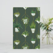 Muster für geometrische Hanging-Haushaltspflanze Briefpapier (Stehend Vorderseite)