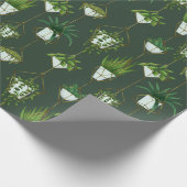 Muster für geometrische Hanging-Haushaltspflanze Geschenkpapier (Ecke)