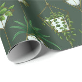 Muster für geometrische Hanging-Haushaltspflanze Geschenkpapier (Rolleneckpunkt)