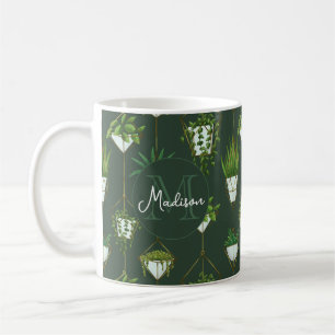 Muster für geometrische Hanging-Haushaltspflanze Kaffeetasse