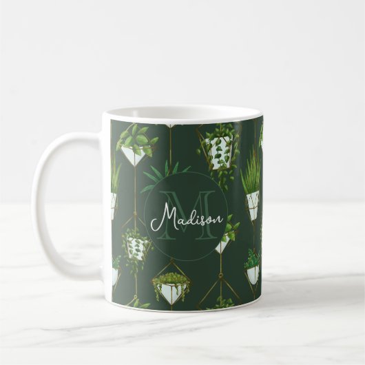 Muster für geometrische Hanging-Haushaltspflanze Kaffeetasse (Links)