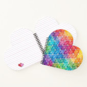 Muster für geometrische Herzrainbow-Farben Notizblock (Innenseite)