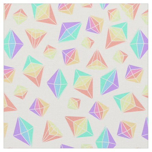 Muster für geometrische Kristalle bei Pastel Rainb Stoff (Nahaufnahme)
