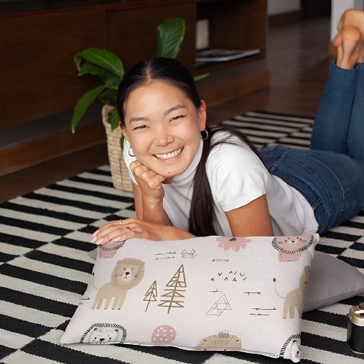 Muster für geometrische Löwen Kissenbezug