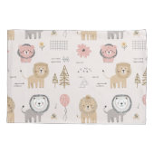 Muster für geometrische Löwen Kissenbezug (Rückseite)