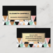 Muster für geometrische Marmorfarben Visitenkarte (Vorne/Hinten)