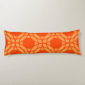 Muster für geometrische Orange-Schaltkreise Seitenschläferkissen (Rückseite)