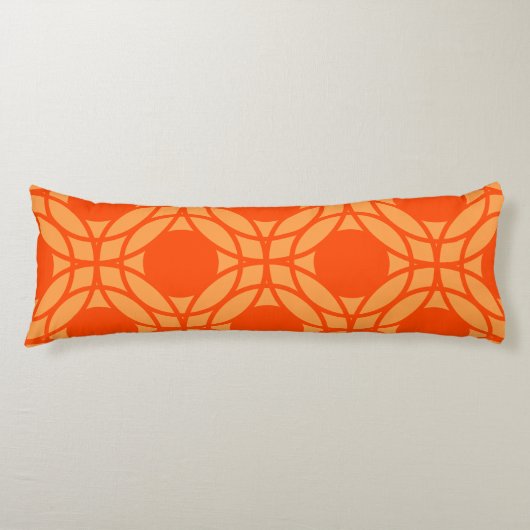 Muster für geometrische Orange-Schaltkreise Seitenschläferkissen (Vorderseite)