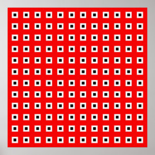 Muster für geometrische Quadrate Poster