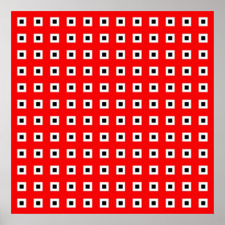 Muster für geometrische Quadrate Poster