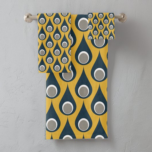 Muster für geometrische Retro-Muster für Seavy Mus Badhandtuch Set