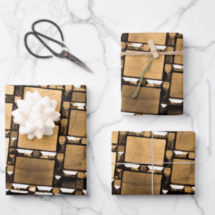 Muster für geometrische Spiegelung Geschenkpapier Set