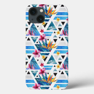 Muster für geometrische tropische Blume Case-Mate iPhone Hülle