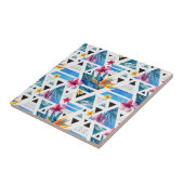 Muster für geometrische tropische Blume Fliese (Seite)