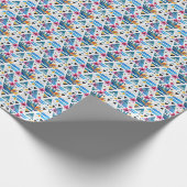 Muster für geometrische tropische Blume Geschenkpapier (Ecke)