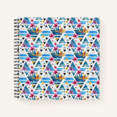 Muster für geometrische tropische Blume Notizbuch (Vorderseite)