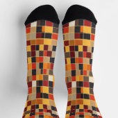 Muster für geometrische, warme Farben Socken (Oben)