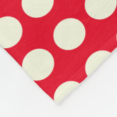 Muster für geometrische weiße und rote Punkte Fleecedecke (Ecke)