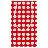 Muster für geometrische weiße und rote Punkte Kleine Geschenktüte (Vorderseite)