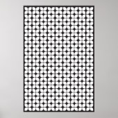 Muster für geometrisches hinteres Leaf Weiß Poster (Vorne)