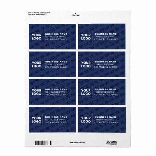 Muster für gepolsterte Logos Moderne blaue Navy-Rü (Vorne)