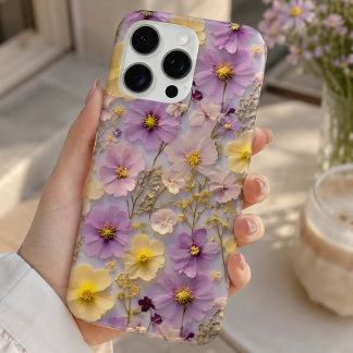 Muster für gepresste Blume-Wildblume iPhone 16 Pro Max Hülle