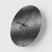 Muster für gepunktete Bursts - Schwarz, Grau, Weiß Runde Wanduhr (Winkel)