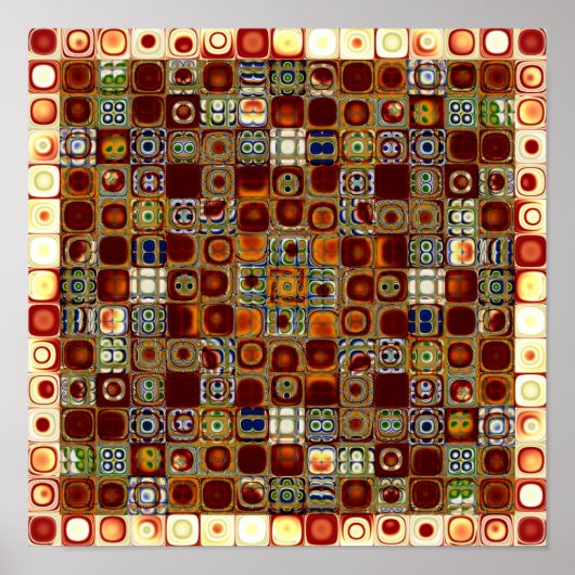 Muster für gepunktete Tiles Poster (Vorne)