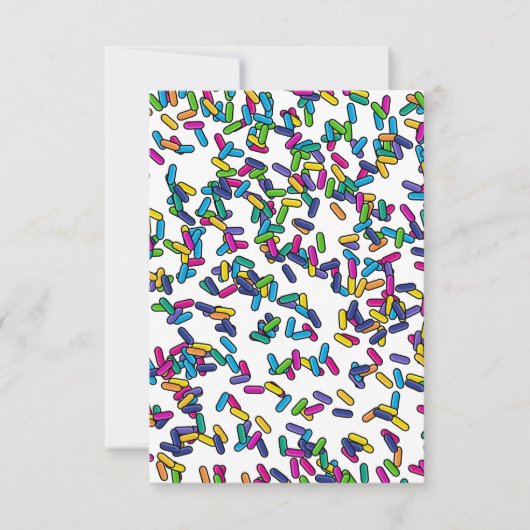 Muster für gescatte Sprinkles Dankeskarte (Vorderseite)