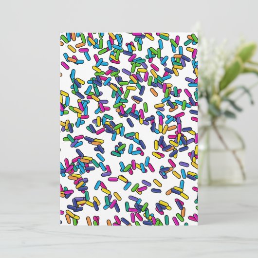 Muster für gescatte Sprinkles Einladung (Stehend Vorderseite)