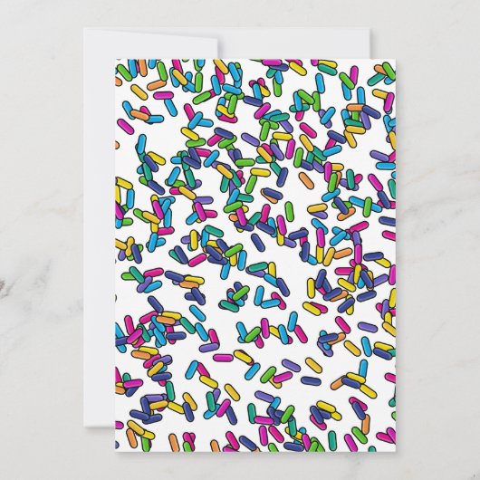 Muster für gescatte Sprinkles Einladung (Rückseite)