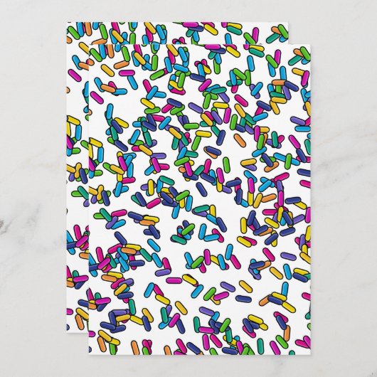 Muster für gescatte Sprinkles Einladung (Vorne/Hinten)
