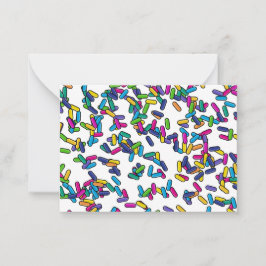 Muster für gescatte Sprinkles Mitteilungskarte