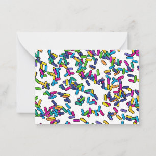 Muster für gescatte Sprinkles Mitteilungskarte