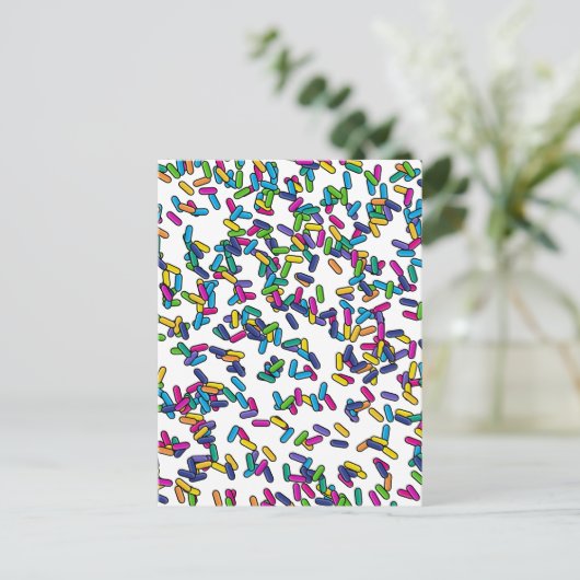 Muster für gescatte Sprinkles Postkarte (Stehend Vorderseite)