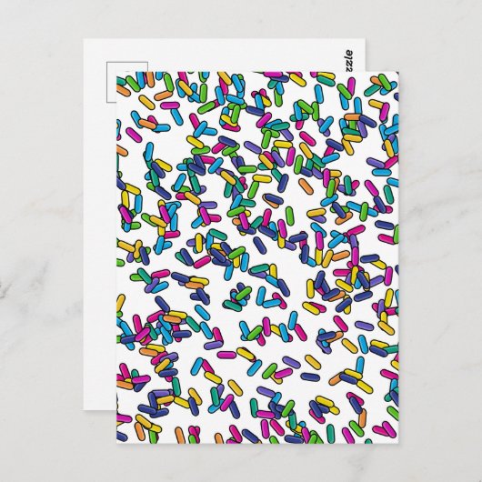 Muster für gescatte Sprinkles Postkarte (Vorne/Hinten)