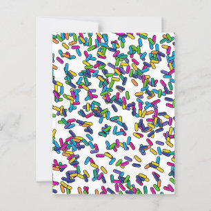 Muster für gescatte Sprinkles Postkarte