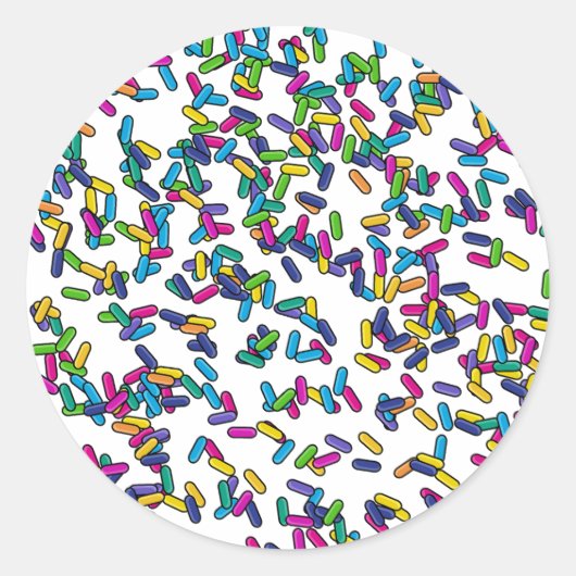 Muster für gescatte Sprinkles Runder Aufkleber (Vorderseite)