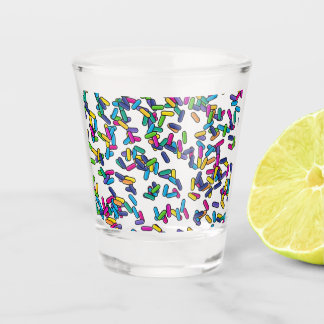 Muster für gescatte Sprinkles Schnapsglas
