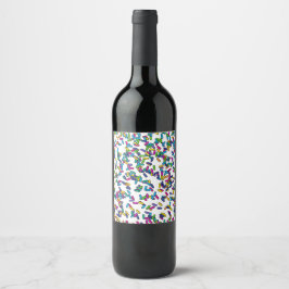 Muster für gescatte Sprinkles Weinetikett