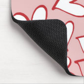 Muster für gescatterte Herzen Mousepad (Ecke)