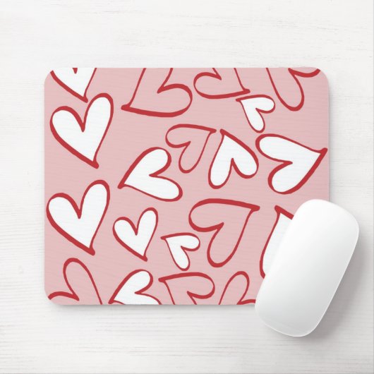 Muster für gescatterte Herzen Mousepad (Mit Mouse)