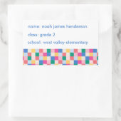 Muster für gespielte Multicolor-Blöcke Rechteckiger Aufkleber (Tasche)