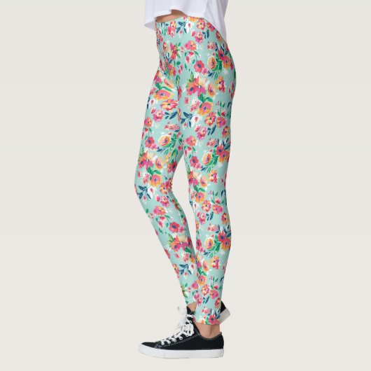 Muster für gestrichene Blume Leggings (Links)