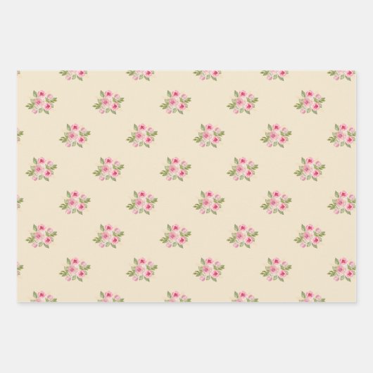 Muster für gestrichene Rose Geschenkpapier Set (Vorderseite 3)