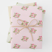 Muster für gestrichene Rose Geschenkpapier Set (Beispiel)