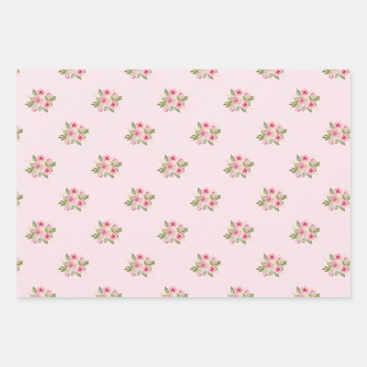 Muster für gestrichene Rose Geschenkpapier Set (Vorderseite)