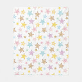 Muster für gezeichnete Sterne Fleecedecke (Vorderseite)