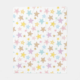 Muster für gezeichnete Sterne Fleecedecke