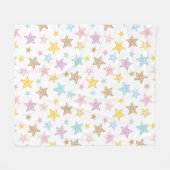 Muster für gezeichnete Sterne Fleecedecke (Vorderseite (Horizontal))